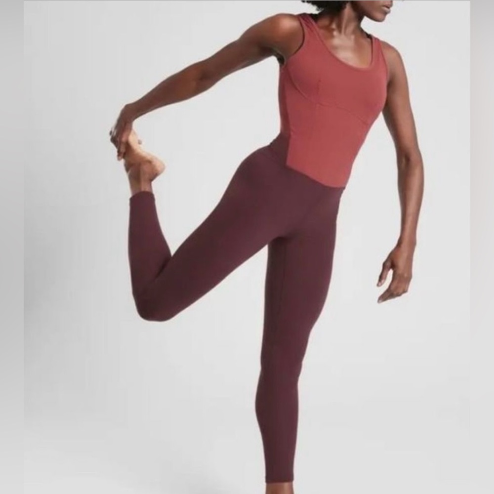 Athleta Aspiration Bodysuit Burgundy - NWT - Size: S